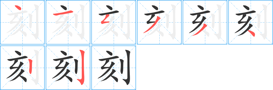刻字筆畫(huà)寫(xiě)法
