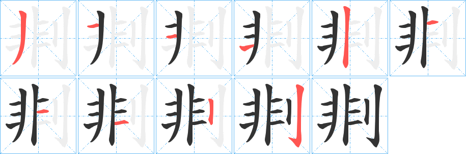 剕字筆畫(huà)寫法