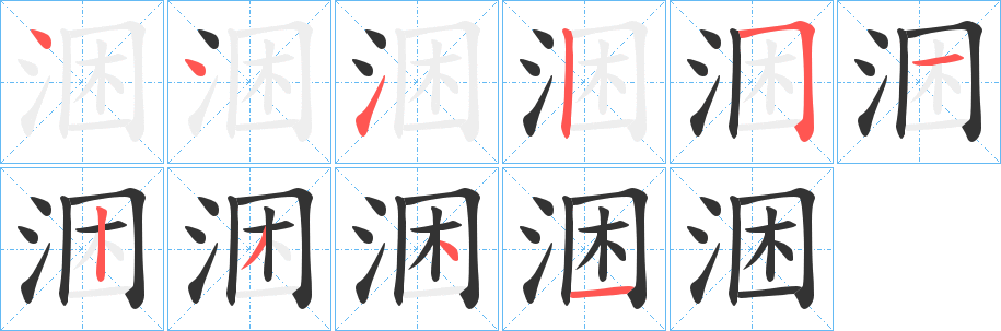 涃字筆畫(huà)寫(xiě)法
