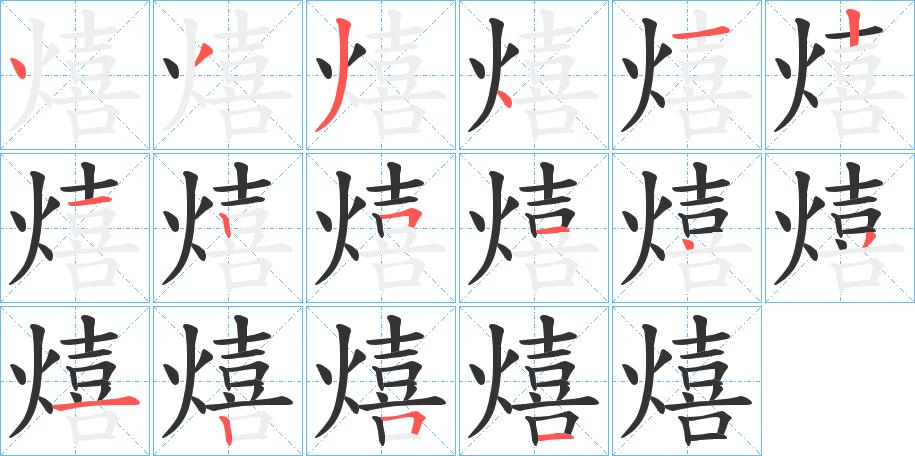 熺字筆畫(huà)寫(xiě)法