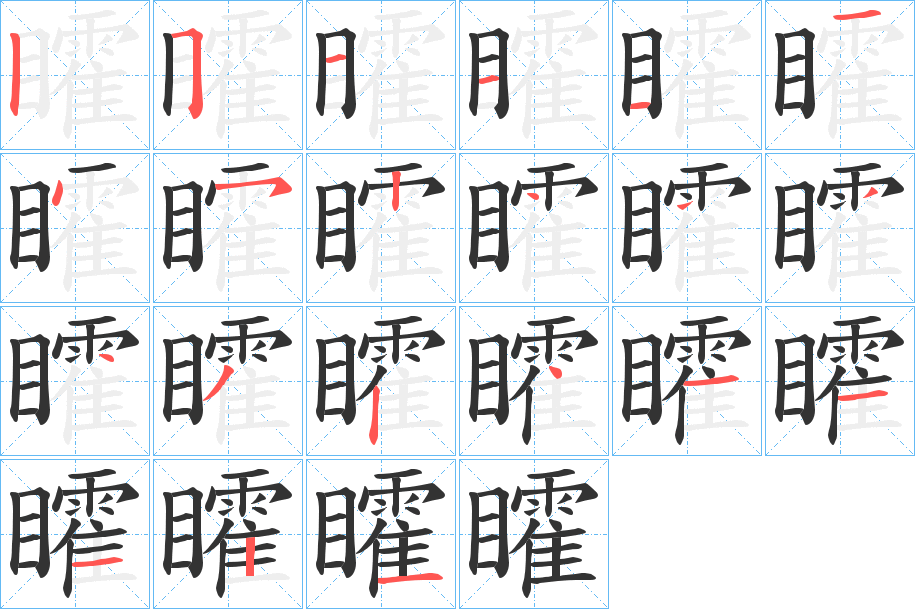 矐字筆畫(huà)寫(xiě)法