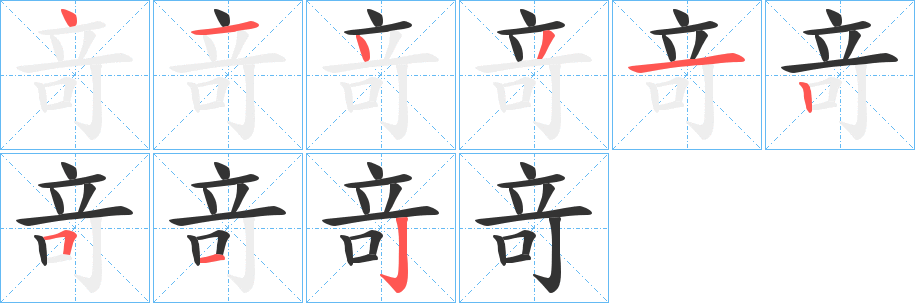 竒字筆畫(huà)寫(xiě)法