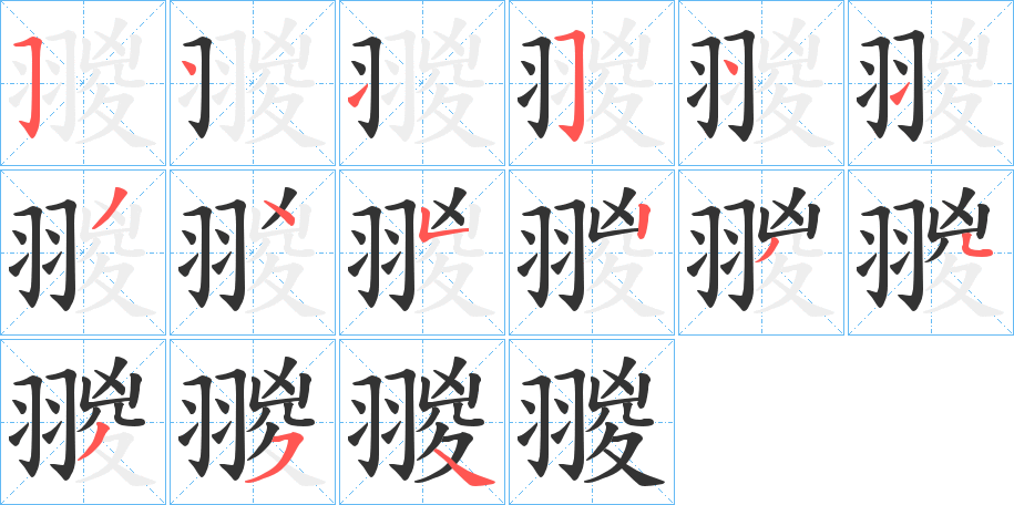 翪字筆畫(huà)寫(xiě)法