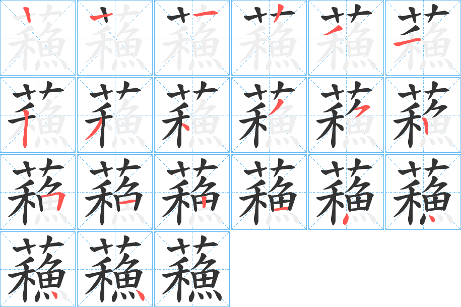 蘓字筆畫寫法