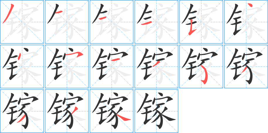 鎵字筆畫(huà)寫(xiě)法