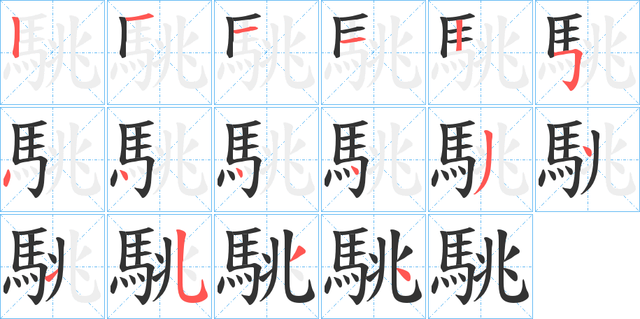 駣字筆畫(huà)寫(xiě)法