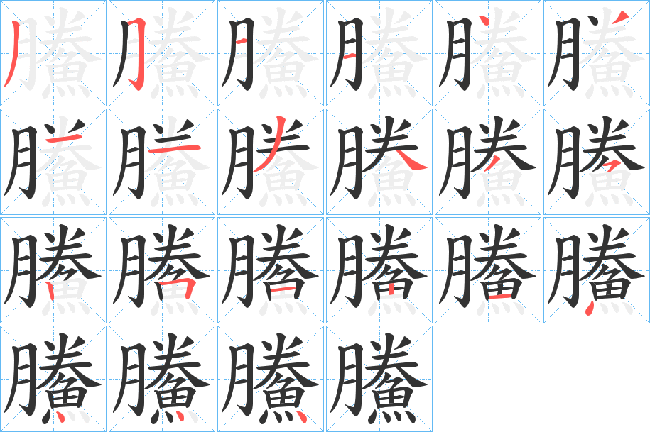 鰧字筆畫寫法
